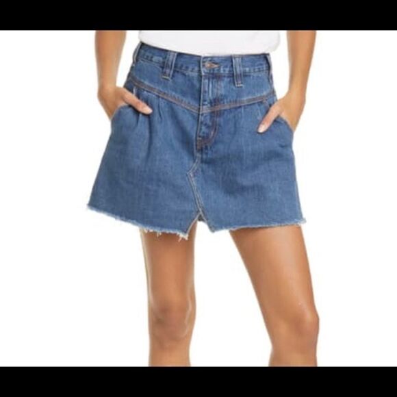 Free people Saratoga blue Jean skirt C26 - Picture 3 of 3